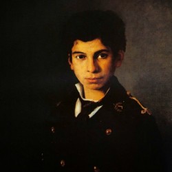 Portrait of a child in military uniform